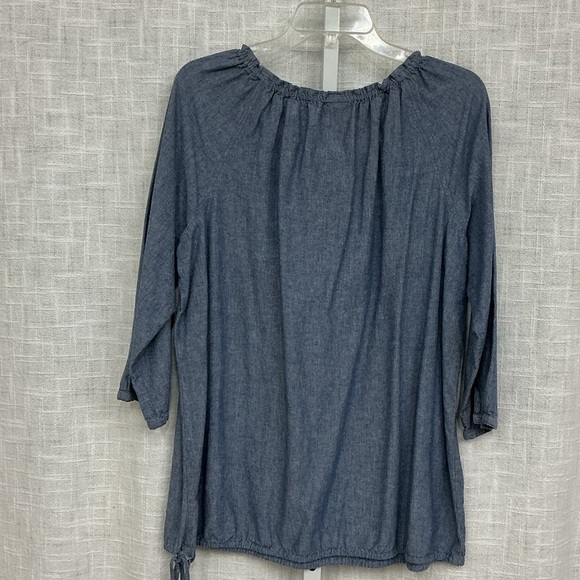 Faded Glory Denim Blue Blouse - Picture 5 of 5